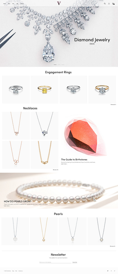 Jewelry e-commerce web adobe xd e commerce e commerce website ui ux design web design