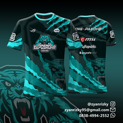 JERSEY EPOSROAR design esports logo gaming illustration jersey jersey design logo mascotlogo vector