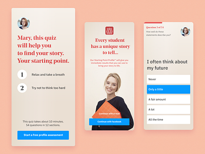 Quiz app app application assessment figma poll quiz serif serif font student test university ux