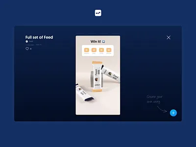 Story player app creation design icon media player product design saas software startup story tool typography ui ux web