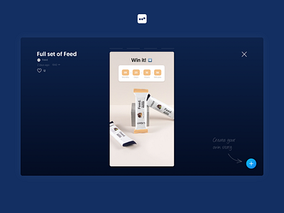 Story player app creation design icon media player product design saas software startup story tool typography ui ux web