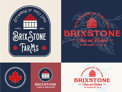 BrixStone Logo Design brand brand identity branding design digital art farm graphic design logo logo design logos orchard