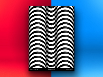 Parametric flow abstract plakat background black white cover geometric card graphic design kinetic geometry op art optical illusion parametric poster visual effect wavy pattern