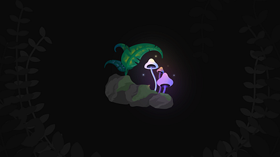 Leaves and shrooms illustration vector