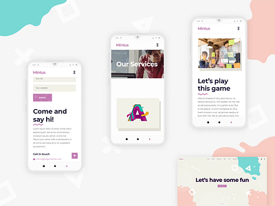 Mintus Wordpress Theme animation contact design illustration mobile responsive responsive design typography ui ux vector web website