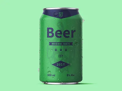 Original Beer Can beer beer can brewery can can design creative creativity design designer graphic design graphic artist modern typography