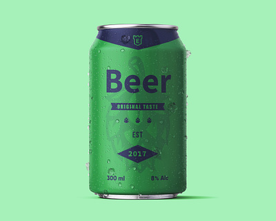 Original Beer Can beer beer can brewery can can design creative creativity design designer graphic design graphic artist modern typography