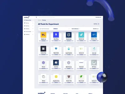 Incredible Filters on Scolary app design system desktop digital tools discovery graphic healthcare illustration lab laboratory life science productivity science scientific fields search tools ui ux web working