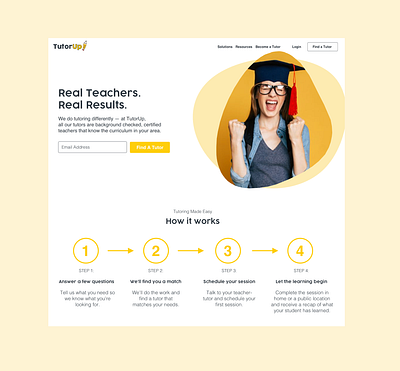 TutorUp - Homepage redesign