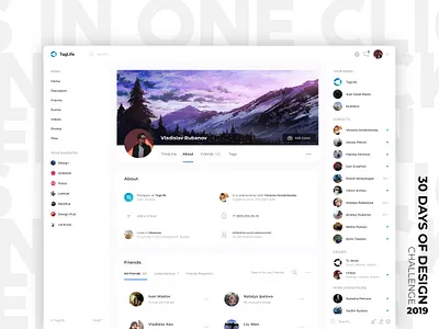 DAY #02 / Profile Page 30daysofdesign daily ui figma profile profile page social media social network web