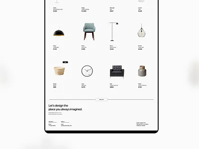 Pacific Web UI Kit adobe xd architect clean furniture home interior design minimalist products shopping ui kit web design