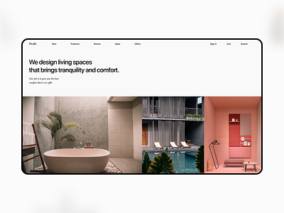 Pacific Web UI Kit architecture interior interior design landing page modern suisse ui ui kit web design