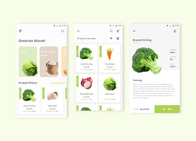 Grocery App animation app broccoli design flat food material fruits grocery illustration illustrator logo minimal mobile mobile app mobile ui new store ui ux vegetables