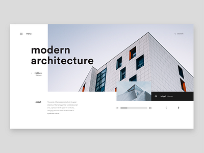 Modern Architecture architecture color design editorial layout layout typography ui web web design