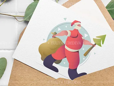 New Year is coming. card character christmas illustration new year santa santa claus vector illustration