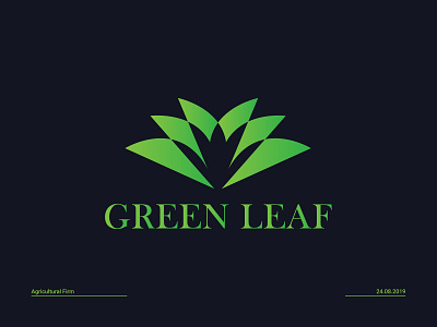 Green Leaf agricultural firm logo agriculture agriculture business consulting evergeen gradient green green leaf green logo leaf logo natural logo organic logo vegetable firm logo