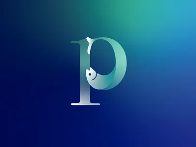 P is for Pisces illustration logo logo design logotype vector