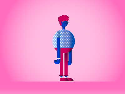 PINKY MAN artwork cartoon character character design colors design design graphic designer illustration illustrator vector