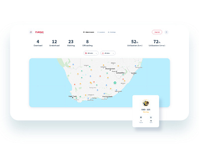 Fleet App manager app design fleet map tracking ui ux ux design web app