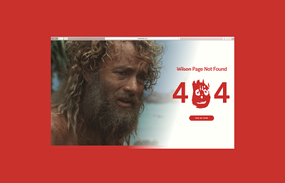 Daily UI 008 - 404 Page dailyui dailyui008 design tomhanks ux wilson