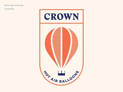 Crown Hot Air Balloons badge crown