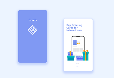 Greeting Card App app design ui ux