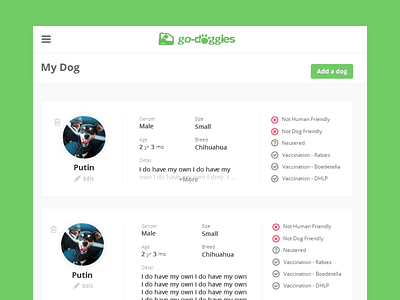 GoDoggies app design dailyui pet design