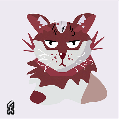 HOMELESS CAT design illustration vector