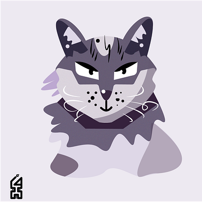 HOMELESS CAT design illustration vector