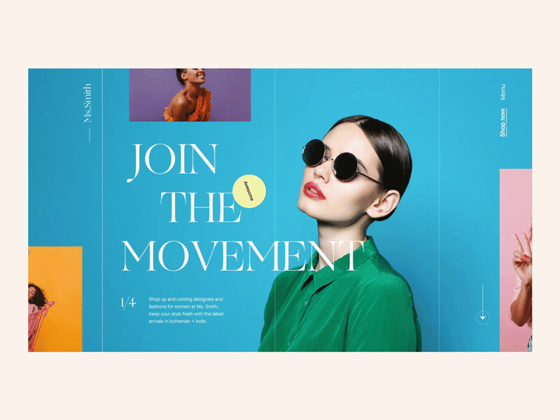 — Ms.Smith, Landing design fashion fashion brand fashion design hero hero image hero section landing landing design landing page landing page design landingpage shop ui ux web web design webdesign website website design