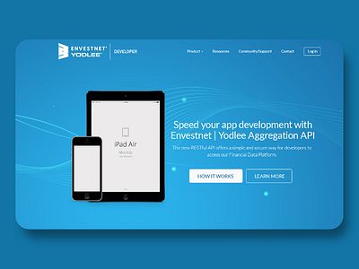 Developer API Landing Page Design Concepts adobe api art blue branding concept concept design creative design designer home homepage landing landing page landing page ui minimal ui ux web design website