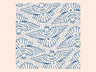 Birdies art badge birds branding design drawing dribbble graphic design hand drawn illustration logo love pattern peace portfolio