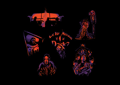 Are You Afraid of the Dark Inktober Flash areyouafraidofthedark bookdesign design distressedunrest flash handdrawn illustration shirt shirtdesign texture vintage