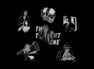 Twilight Zone Inktober Flash design handdrawn illustration inktober texture twilightzone vintage