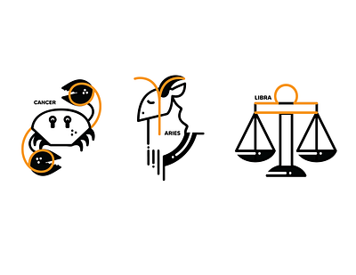 Zodiac Icons astrology icon design icons illustration vector zodiac