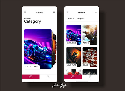 Game Categories Screen - Light Mode ui designer userexperience ui ux uiux adobexd sketchapp ui ux uiux sketchapp adobexd