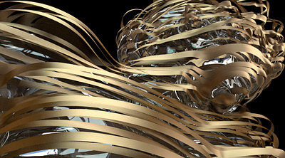 glass&gold 3d 4d arnold cinema glass gold motion render