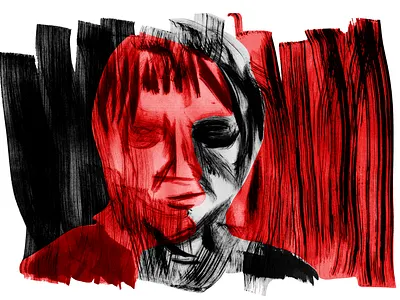 a rebel illustration portrait