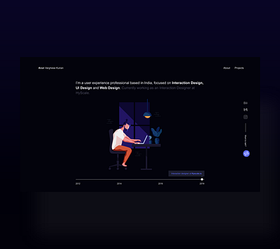 Portfolio website concept concept dark mode dark ui design ui design ui ux user experience user experience design ux design ux designer website website design