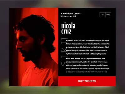 Ticket Concept concert landingpage ticket