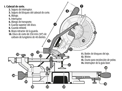 Miter Saw adobe illustrator assembly engineering instructional instructional illustration instructions manual powertool technical drawing technical illustration vector vector graphics woodworking