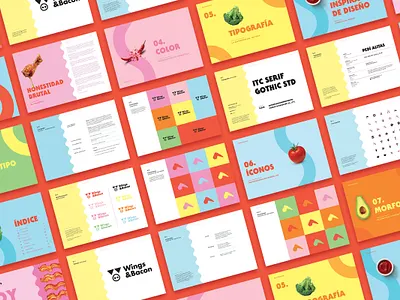 Wings&Bacon brandbook brand brandbook branding identity logo logotype