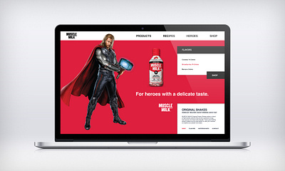 Muscle milk for true heroes design ui web