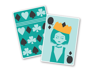 The Queen graphic illustration playing card queen rebound