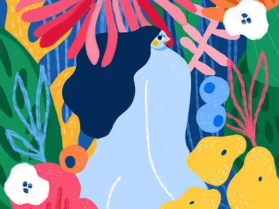 Mysterious garden art artist colors draw drawing drawings floral floral design graphism illustration illustrator jungle nature nature illustration vegetal