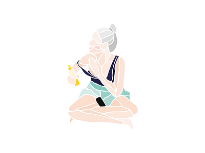 Sunscreen summer adobe illustrator design flat illustration illustrator minimal summer summertime sunscreen swimsuit