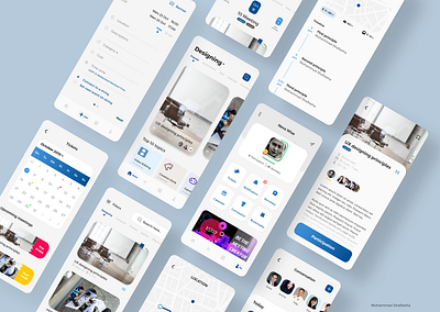 Meeting App (All screens) adobe xd app design event event app events meeting meeting app meetings mobile ui ux xd