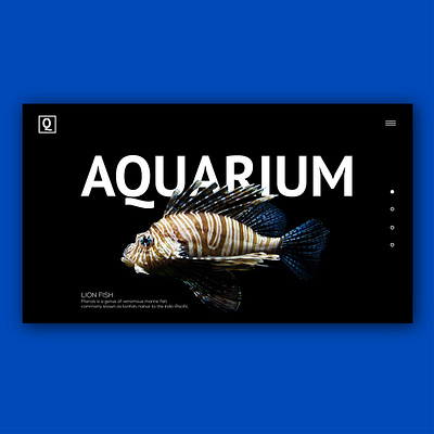 Aquarium dark ui darkmode fish ui userinterface webdesign