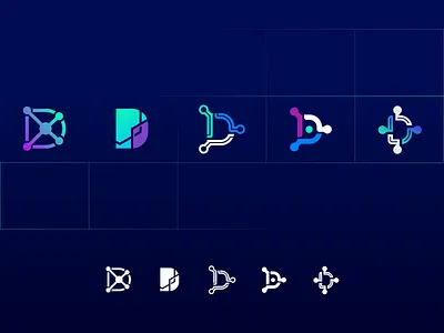 ''D'' blockchain blockchaintechnology crypto d logo decentralized tech