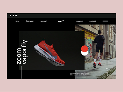 Daily UI 53—Navigation 53 dailyui illustrator interface nike running ui ux uiux webdesign xd